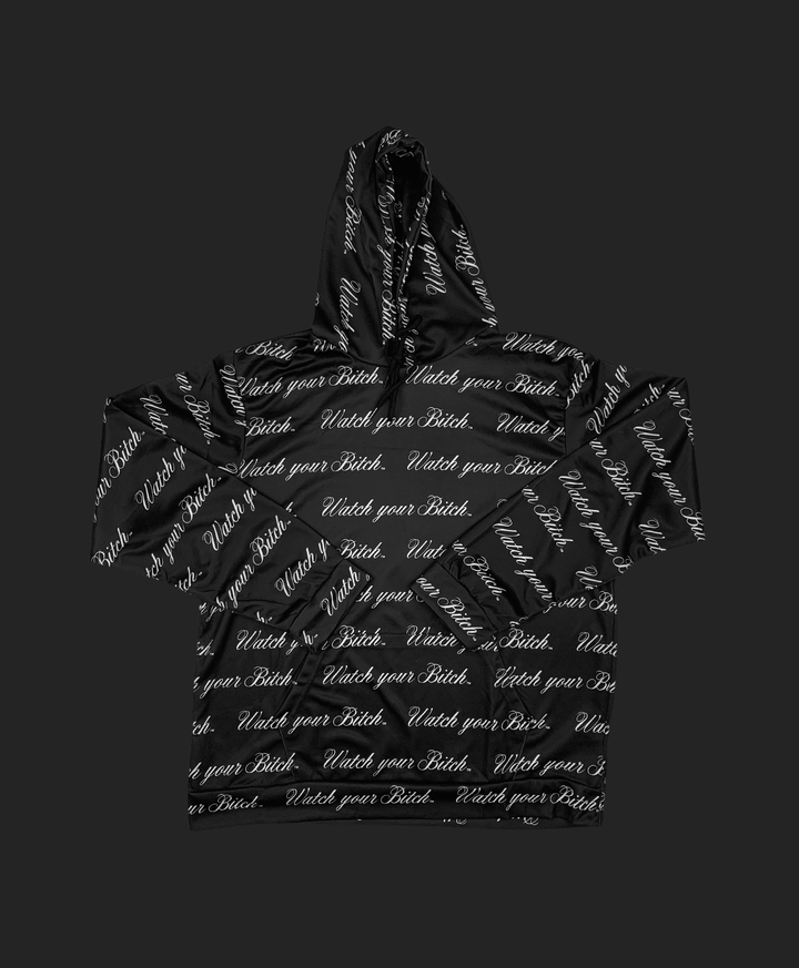 All-Over Script Logo Hoodie